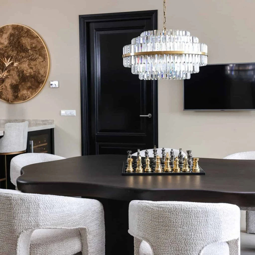 Richmond – Saray chessboard - Black/Gold