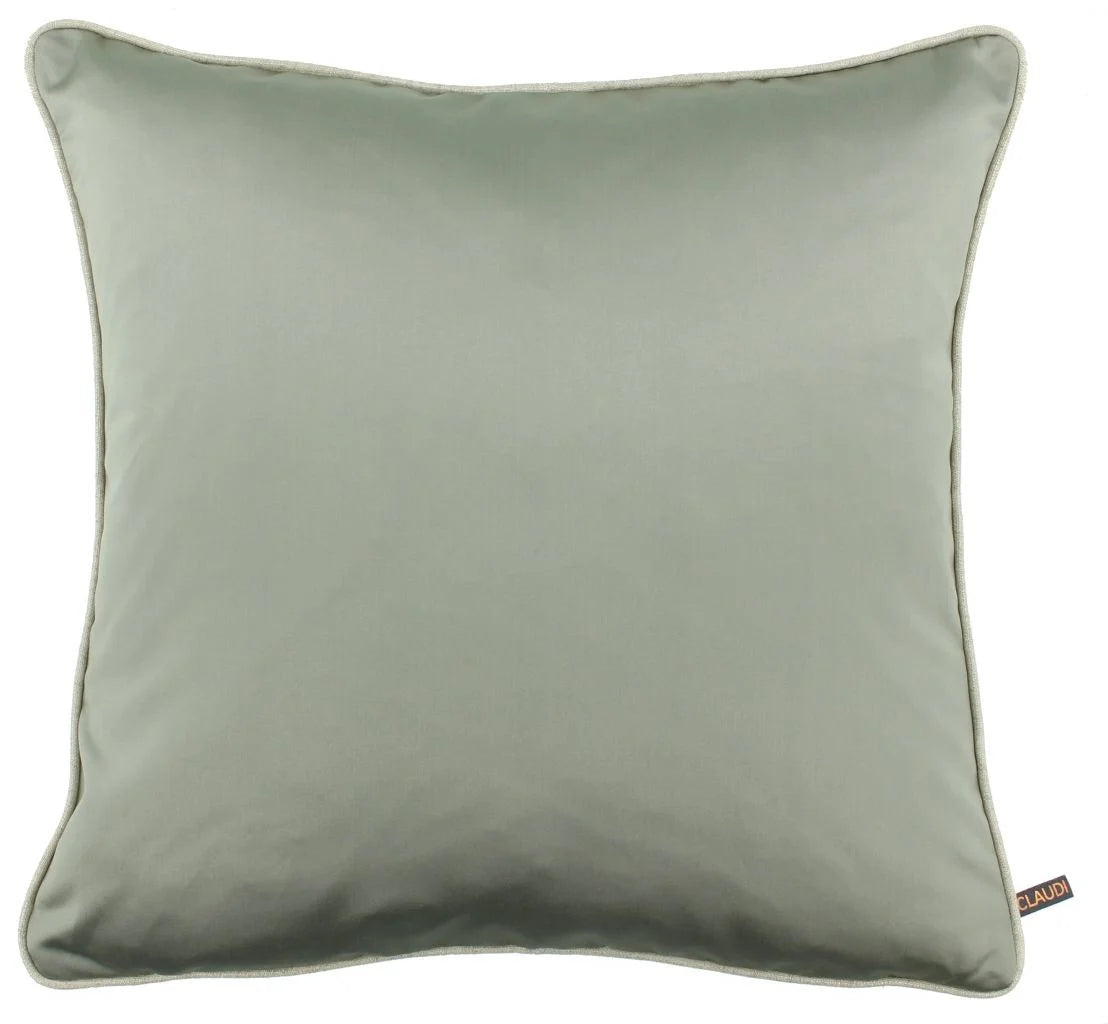 Claudi Kussen - Dafne 50x50 - Dark mint / piping gold