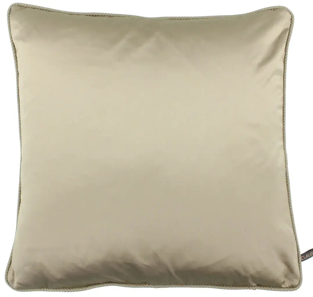 Claudi- Kussen Dafne- Dark Sand piping Arlette Gold- 45x45