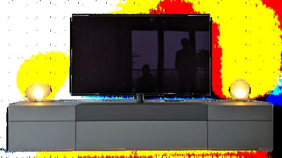 Maatwerk TV-kast met speakerdoek